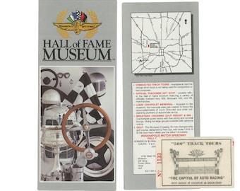 Broszura i bilet na wyścig Indy 500 z lat 70.! Indianapolis Racing Hall of Fame Flyer Indycar