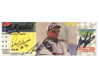 Billets autographiés pour la course NASCAR de Bobby Allison, Dave Marcis et Matt Kenseth ! Billets de course de Bristol Speedway signés, autographe vintage + COA