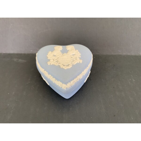 Vtg Wedgewood Heart Trinket Box Commemorating Royal Wedding Andrew & Fergie 1986