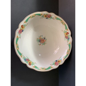 Vtg Johnson Bros Serving Bowl Vegetable Old Staffordshire Floral Made in England