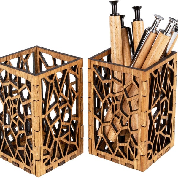 Stiftehalter Stiftebox Holz, Aufbewahrun, Ordnung Schreibtisch - modernes Design
