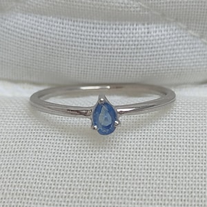 Natural Kashmir sapphire Ring in Solid 92.5 Sterling Silver Rare Sapphire from kashmir