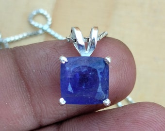 Authentic Tanzanite Pendant: Sterling Silver
