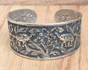 Antique Indian Vintage Handmade Bangle Women Jewelry, 925