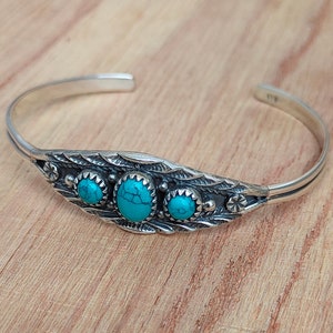 Tibetan Turquoise Bangle, Natural Turquoise In solid 92.5 Sterling Silver Handmade Tribal Silver Bangle