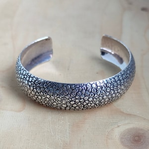 Handmade Sterling Silver Bangle: Indian Vintage Cuff Bracelet