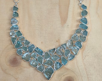 Loose Stone For Jewelry Making Slice for making Pendants Aquamarine Slice Natural Aquamarine Gemstone Healing Crystal Cabochon #5744