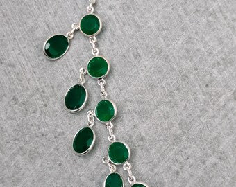 最終価格❗️アンティーク　 グリーンオニキス ネックレス ドロップグリーンオニキスネックレス | jojono