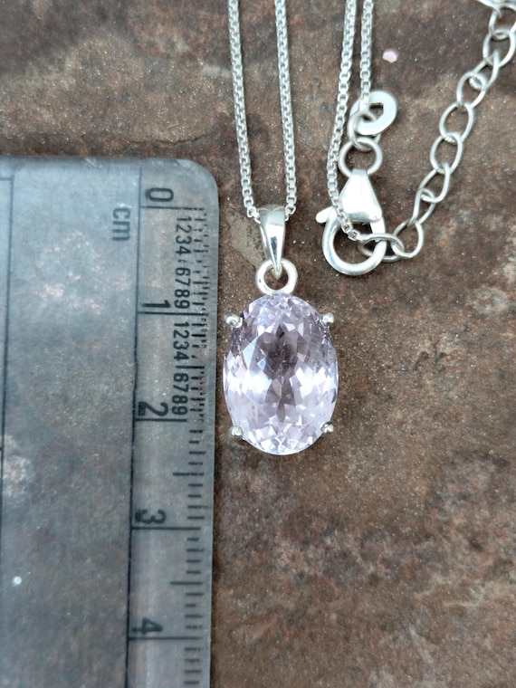 Ciondolo In Argento Sterling 925 Con Pietra Ovale Naturale 6 Carati - Gioiello Indiano Fatto A Mano