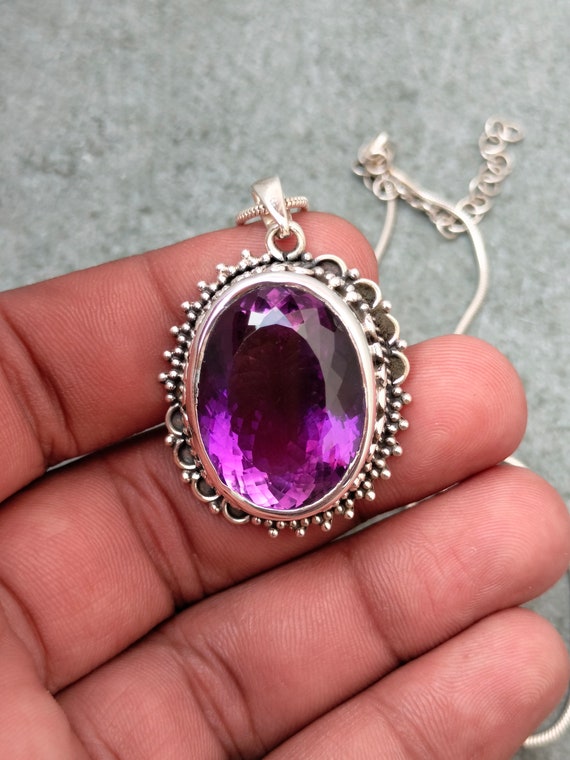 Angara 天然アメジスト ダングルドロップペンダントネックレス レディース ガールズ 14Kソリッドゴールド/プラチナ/シルバー 2月の誕生石 彼女へのジュ並行輸入 Angara 天然アメジスト ダングル ドロップ ペンダント ネックレス