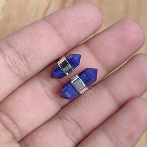 Lapis Lazuli Ring, Pencil Cut Natural Lapis Lazuli Ring, 92.5 Sterling Silver Ring, Handmade Lapis Lazuli Ring, Hallmark Silver