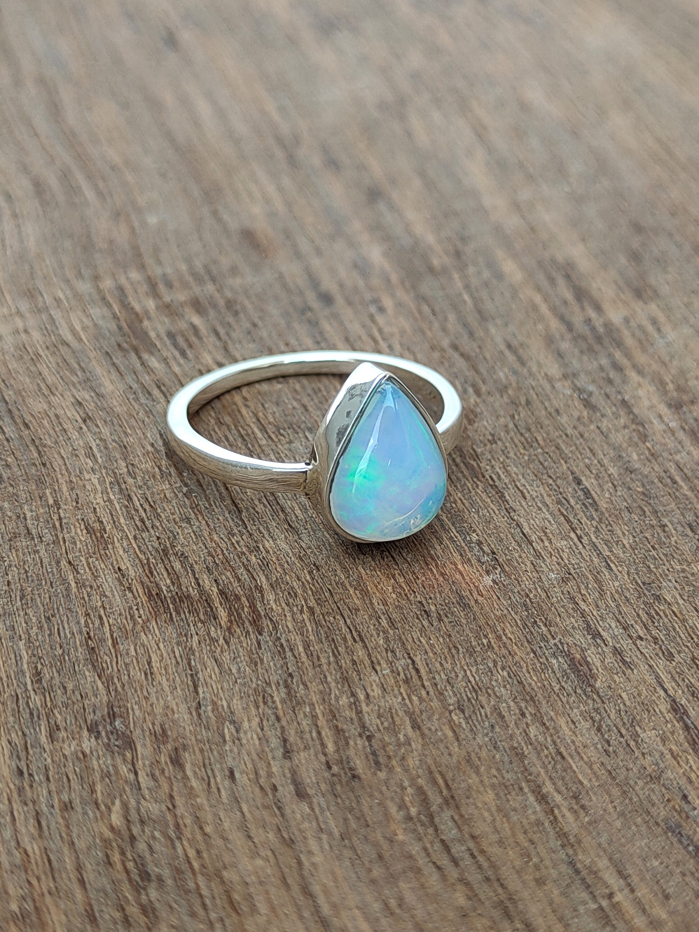 AAA Quality Natural Opal Ring in Solid 92.5 Sterling Silver | Etsy