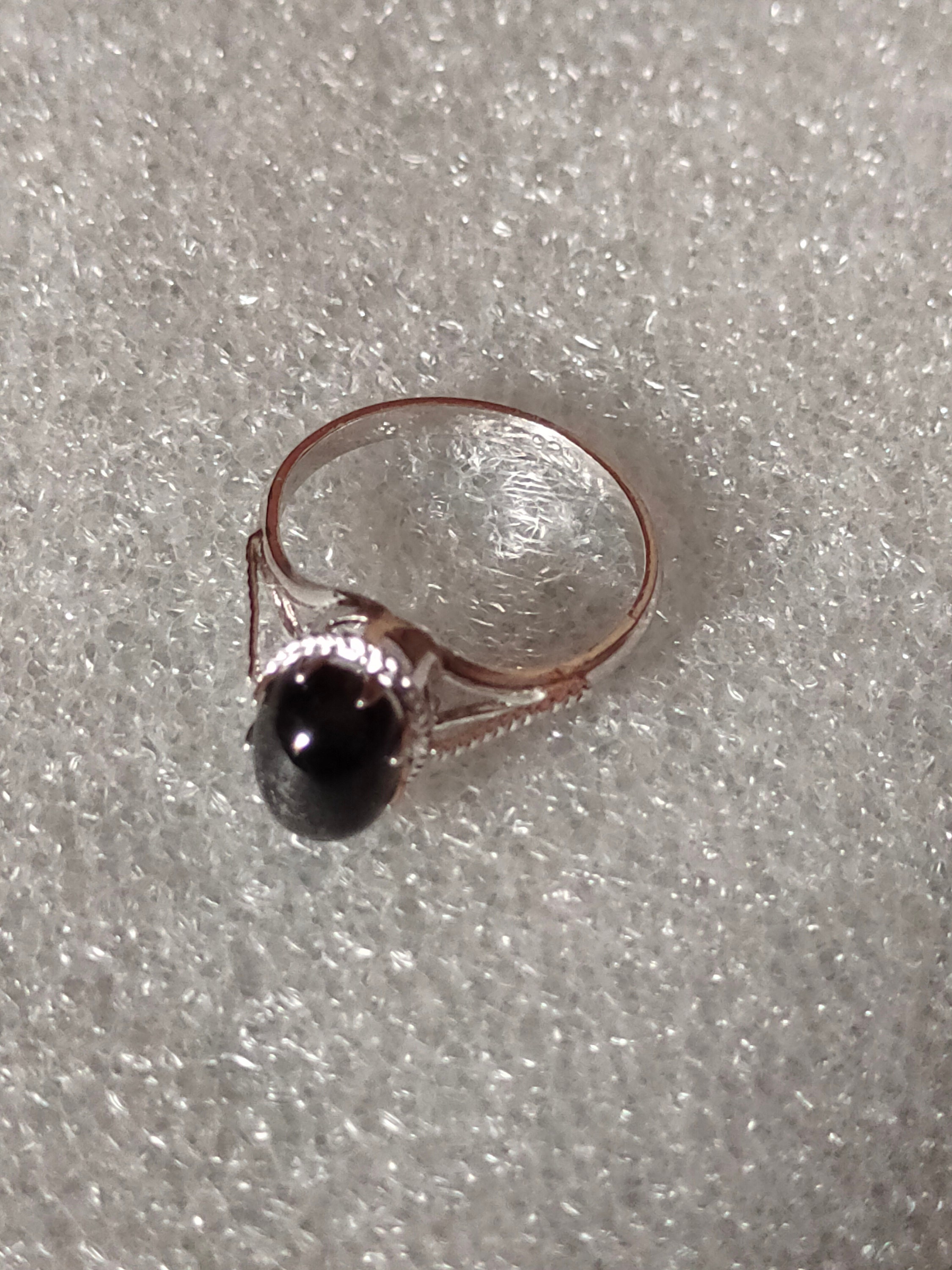 HASH. Black Star Round Cabochon Ring