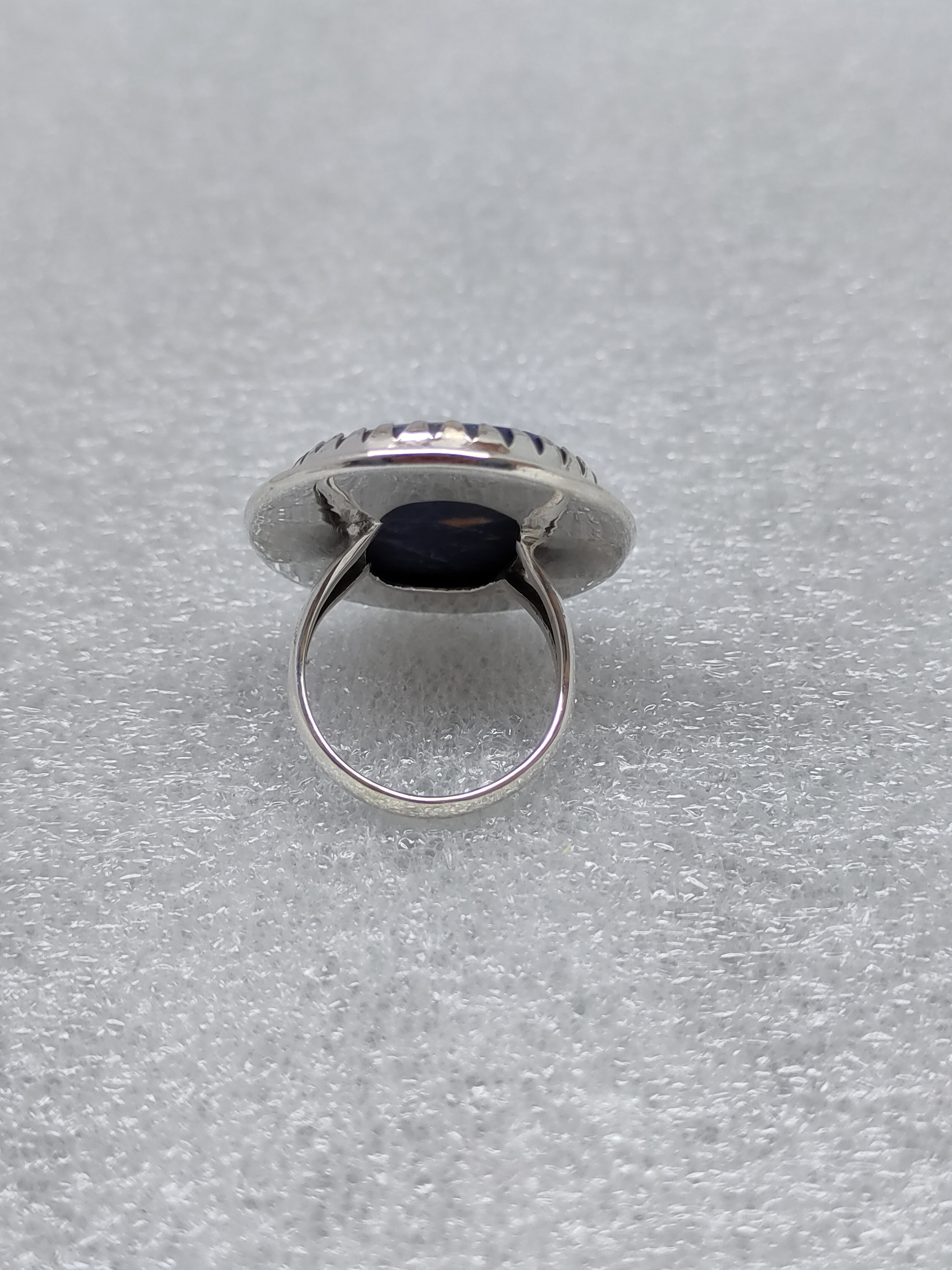 Large Statement Ring, Natural Sodalite Size- 35 X 25 MM Ring