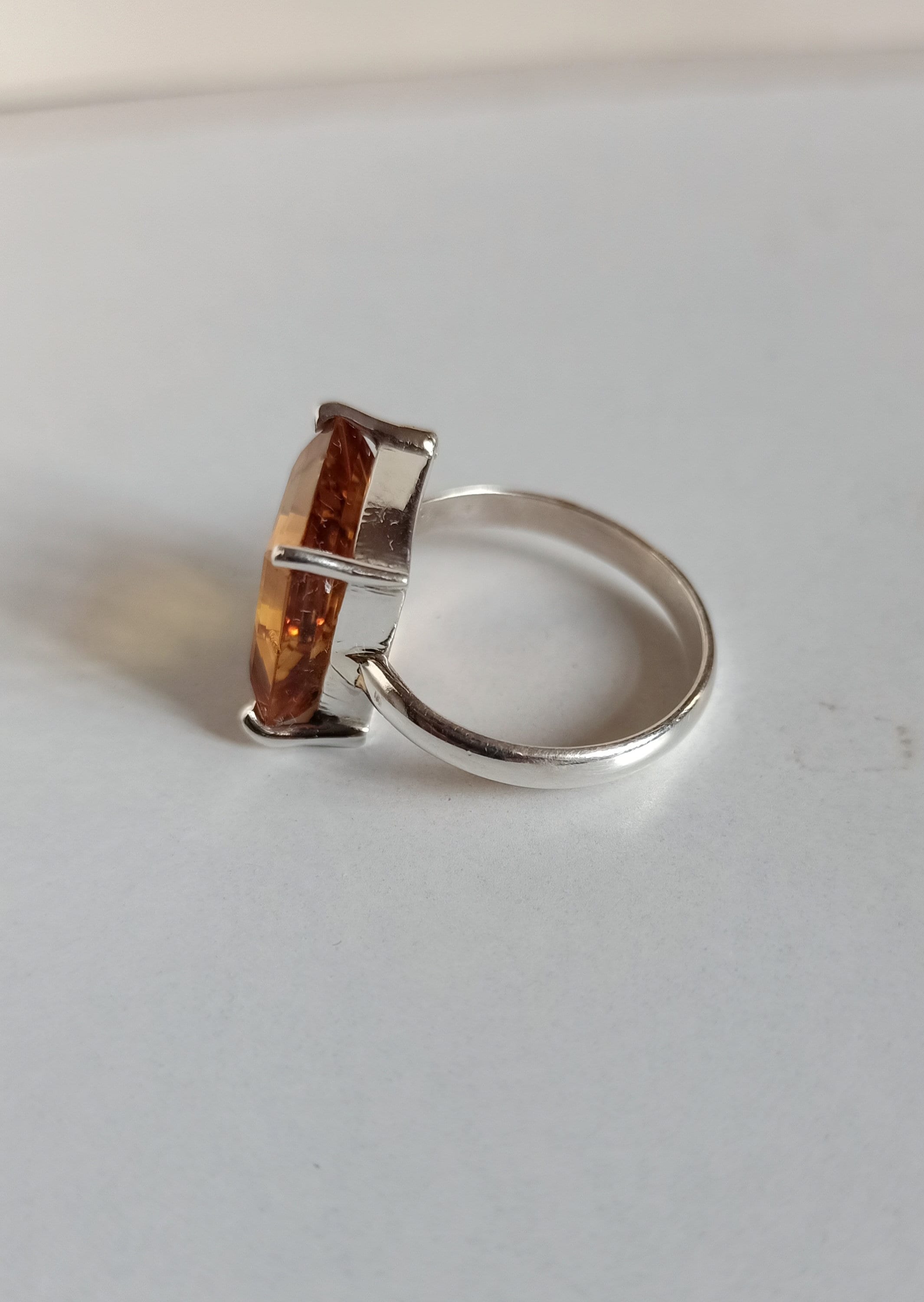 Large Golden Topaz Ring 12x 10 mm Ring Natural Golden Topaz | Etsy