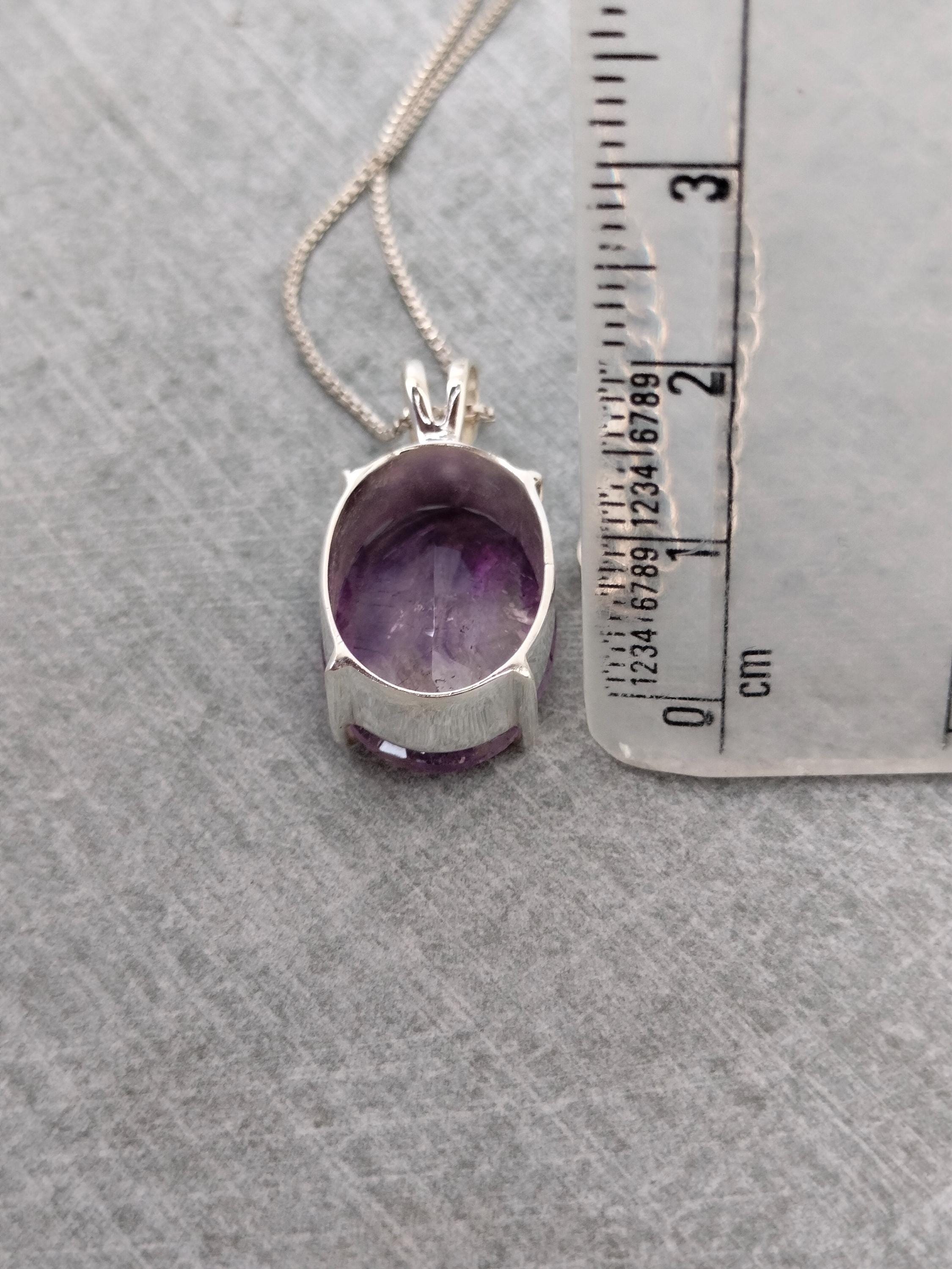 Franki Baker Dainty ametista e cristalli di quarzo rosa in argento Sterling 925, lunghezza: 18.5 + 5 cms catena di estensione. : Franki Baker