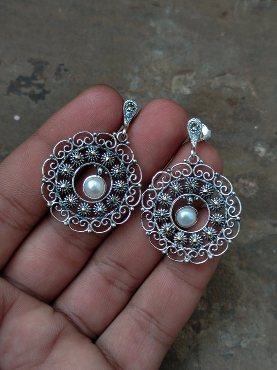 Boucles D’oreilles Vintage En Argent 925 – Élégance Intemporelle
