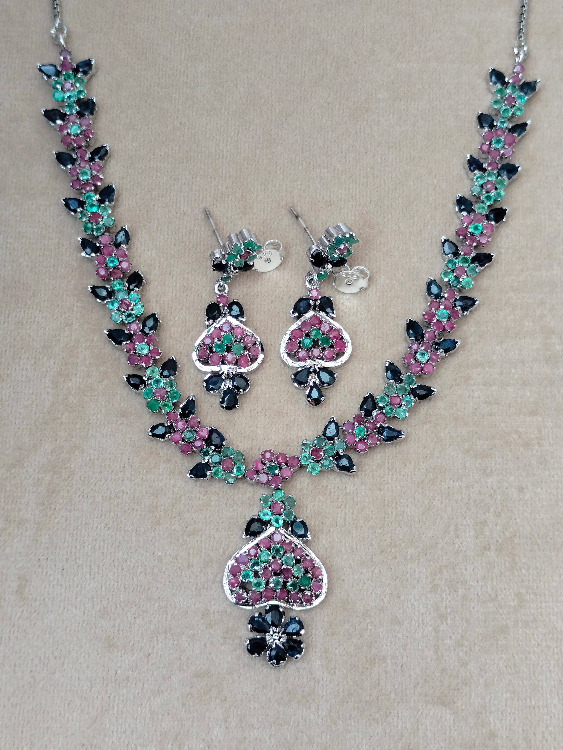 アクセサリー K18 Necklace Natural Ruby Gemstone Amazon.com: Rose Gold Necklace for Women Necklace Diamond