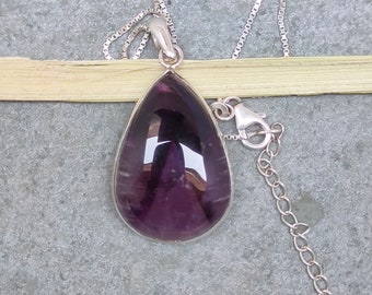 Amethyst Pendant, Natural Amethyst Pendant, 92.5 Sterling Silver Pendant, Cabochon Amethyst Pendant, Handmade Amethyst Pendant, Gift For Her