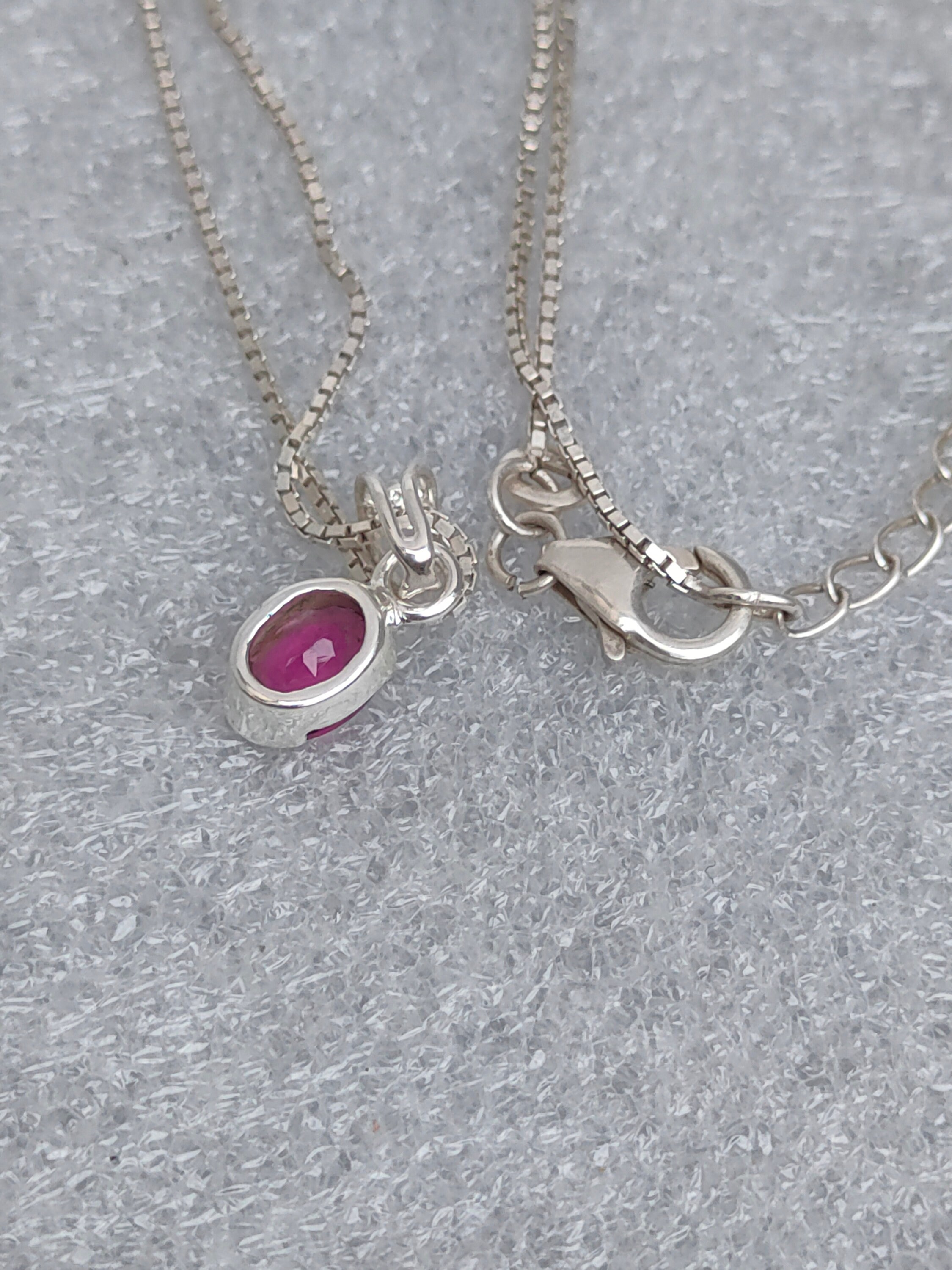 ピンクトルマリンシルバーペンダント：ハンドメイド925スターリング