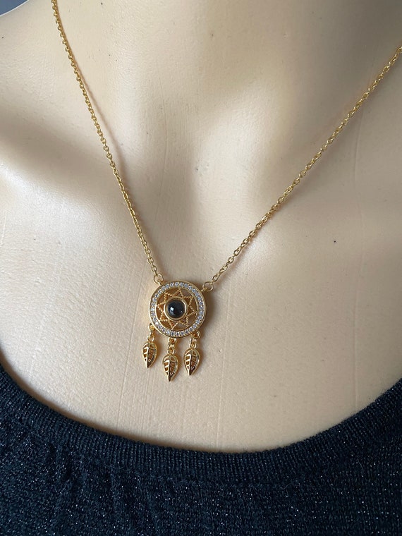 Bubble necklace that says i love you sale