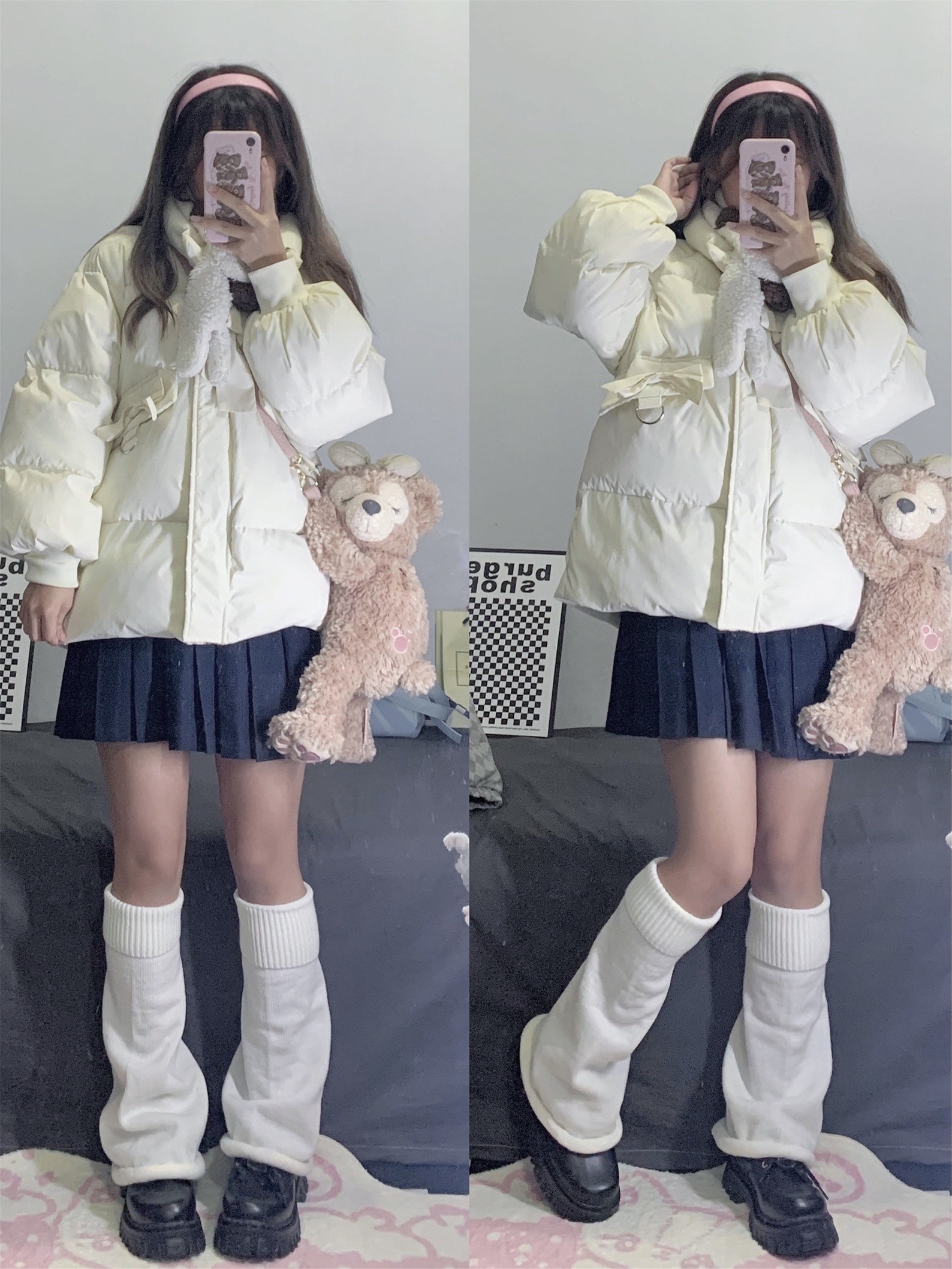 Y2K White Horn Leg Warmers Warm Plush Leg Warmers Warm Socks Etsy New