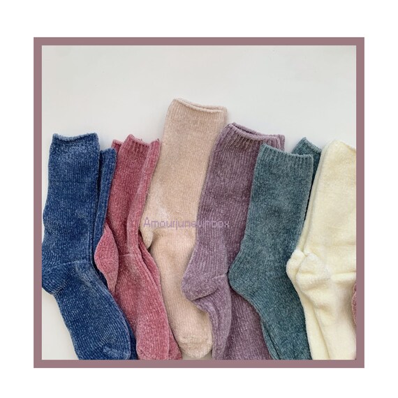 Warm Chenille Socks Winter Soft Chenille Socks Soft and Etsy