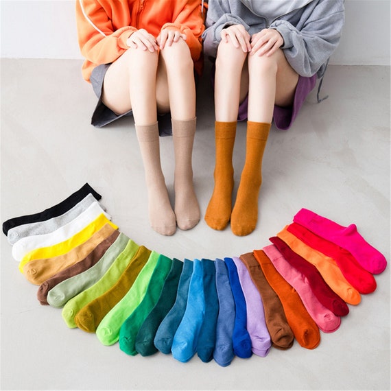 27 Colors Cotton Socks, Solid Color Socks, Breathable Socks, Colorful Adult  Socks, Casual Socks, Floor Socks, Unisex Cotton Socks. - Etsy