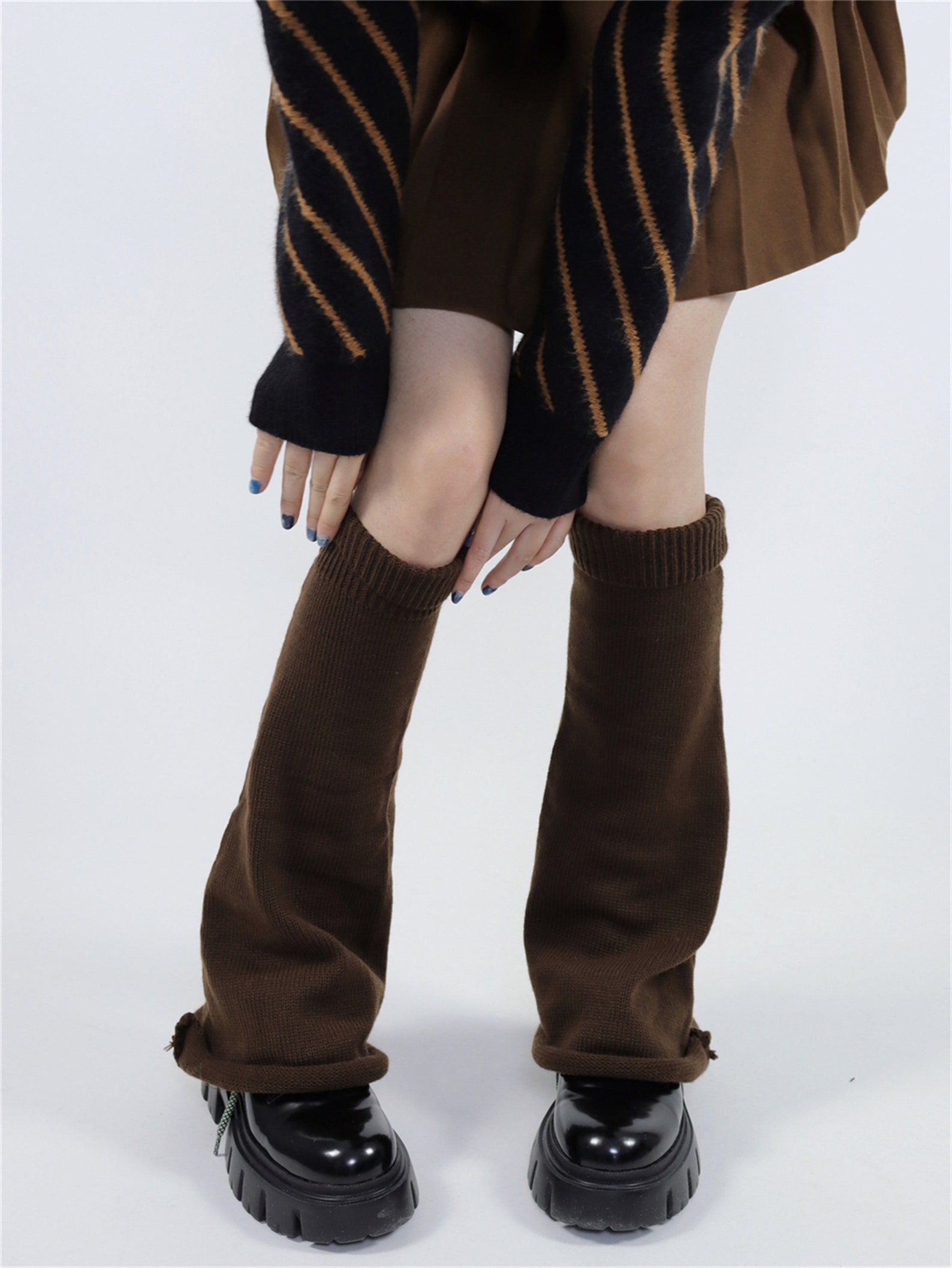 Y2K White Horn Leg Warmers Warm Black Leg Warmers Warm Socks Etsy New Zealand