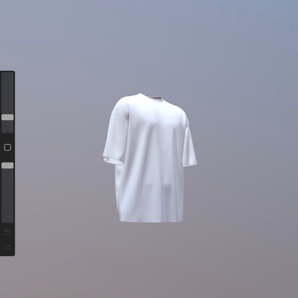 3D-Übergroßes T-Shirt .obj | Procreate iPad kompatibel