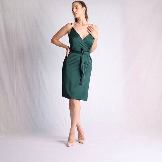 slim fit dress slacks Bamboo / Organic Cotton Wrap Dress - Titanium