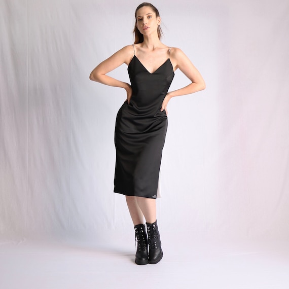 Reversible Satin Slip Dress With Spaghetti Straps Elegant Soft Fit Suitable for Bridesmaids or Wedding Guests Too Etsy Canada