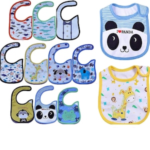 Baby bib baby girl Demaline | PACK 10 PIECES | Waterproof Bibs Bandana Drool.