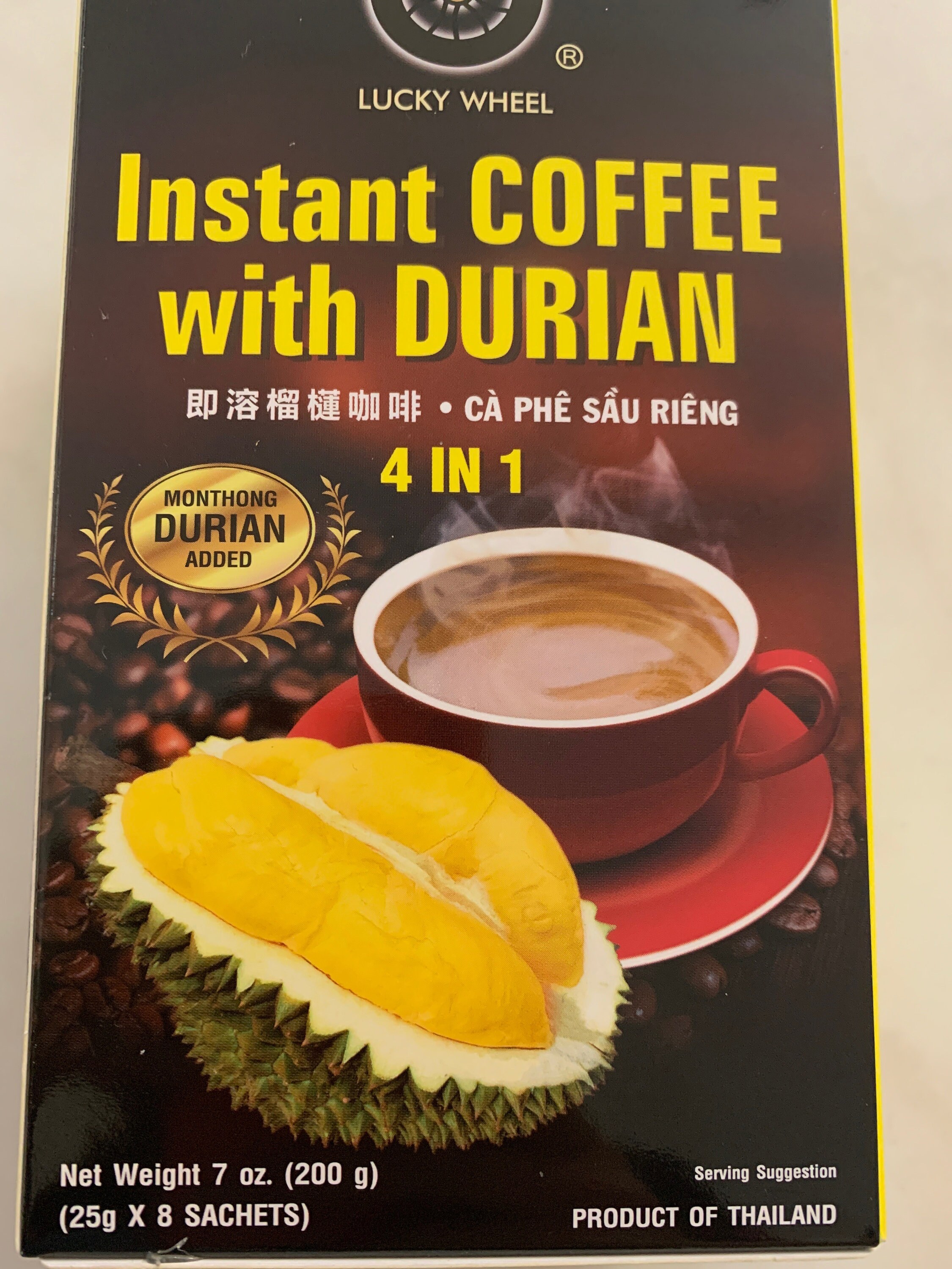 Instand Coffee With Durian Cà Phê Sầu Riêng 8 Sachets -25g Ea - Etsy