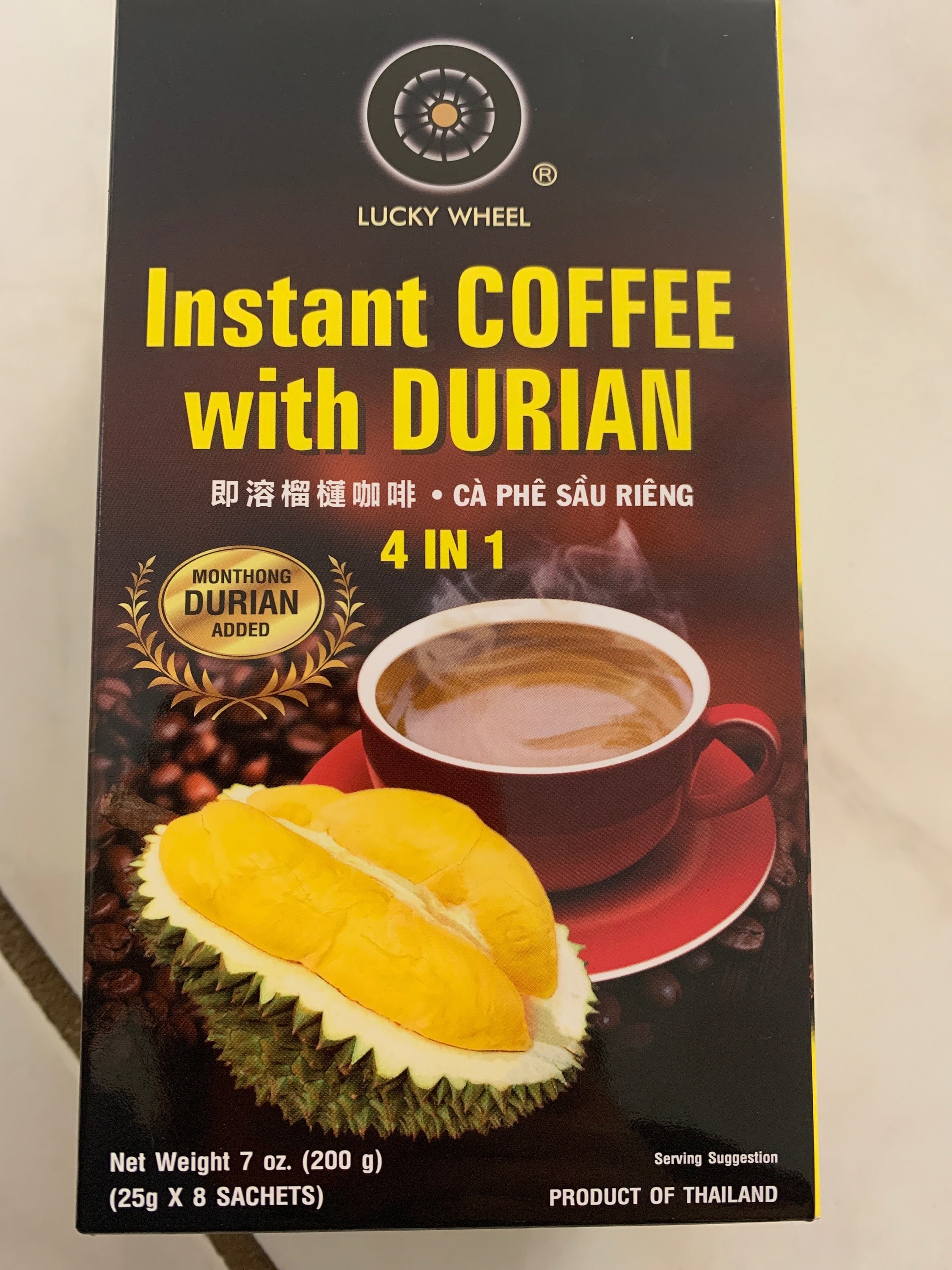 Instand Coffee With Durian Cà Phê Sầu Riêng 8 Sachets -25g Ea - Etsy