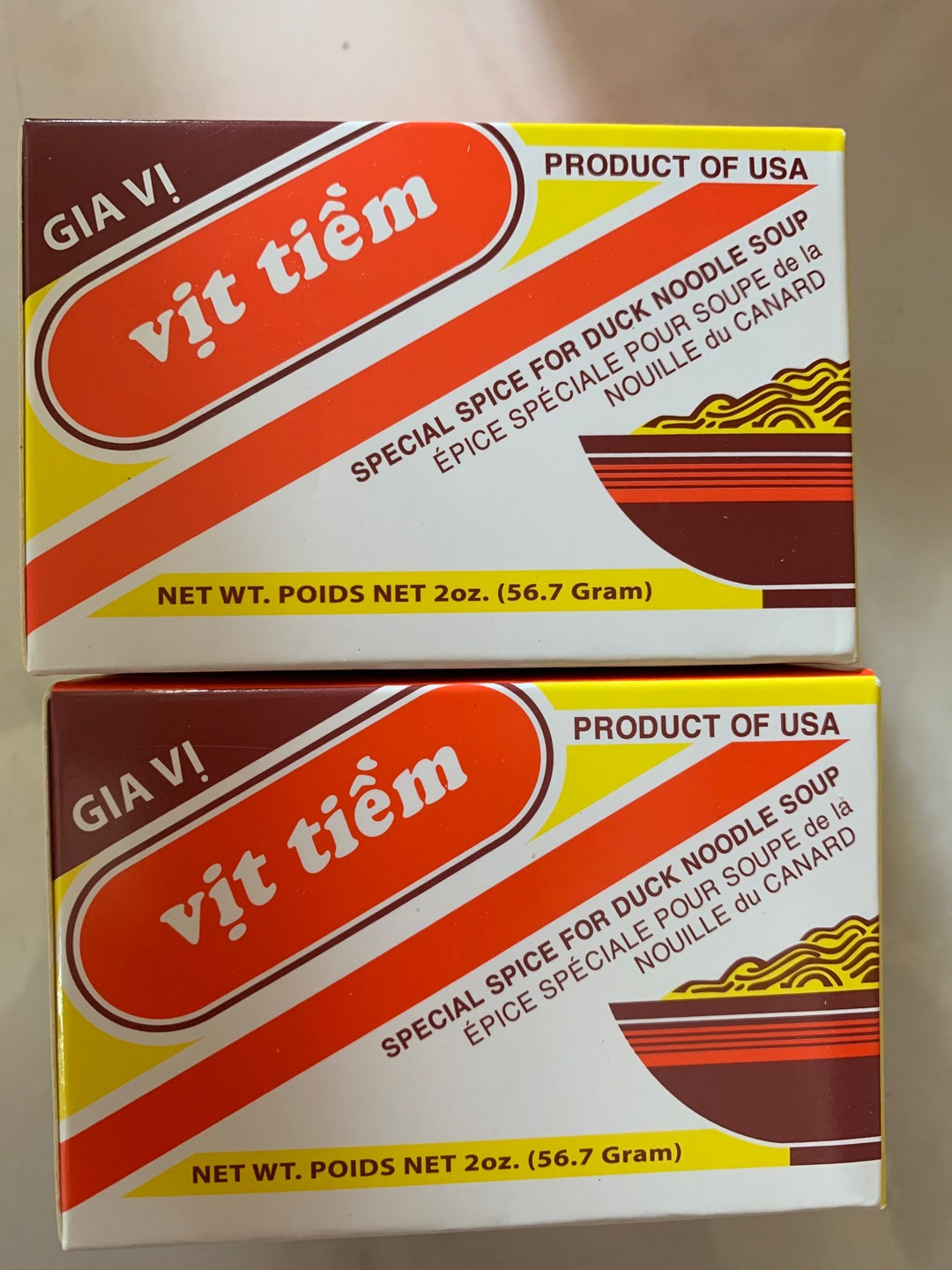 Mi Vit Tiem Special Spice for Duck Noodle Soup 2 Packs 2oz Ea Etsy