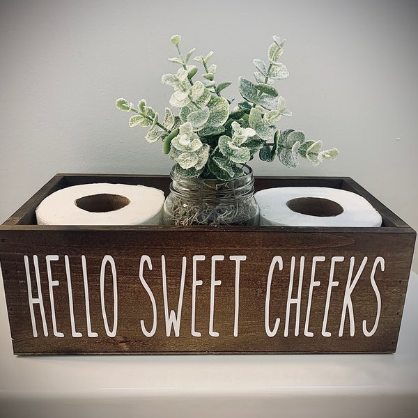 Hello Sweet Cheeks Toilet Box Etsy