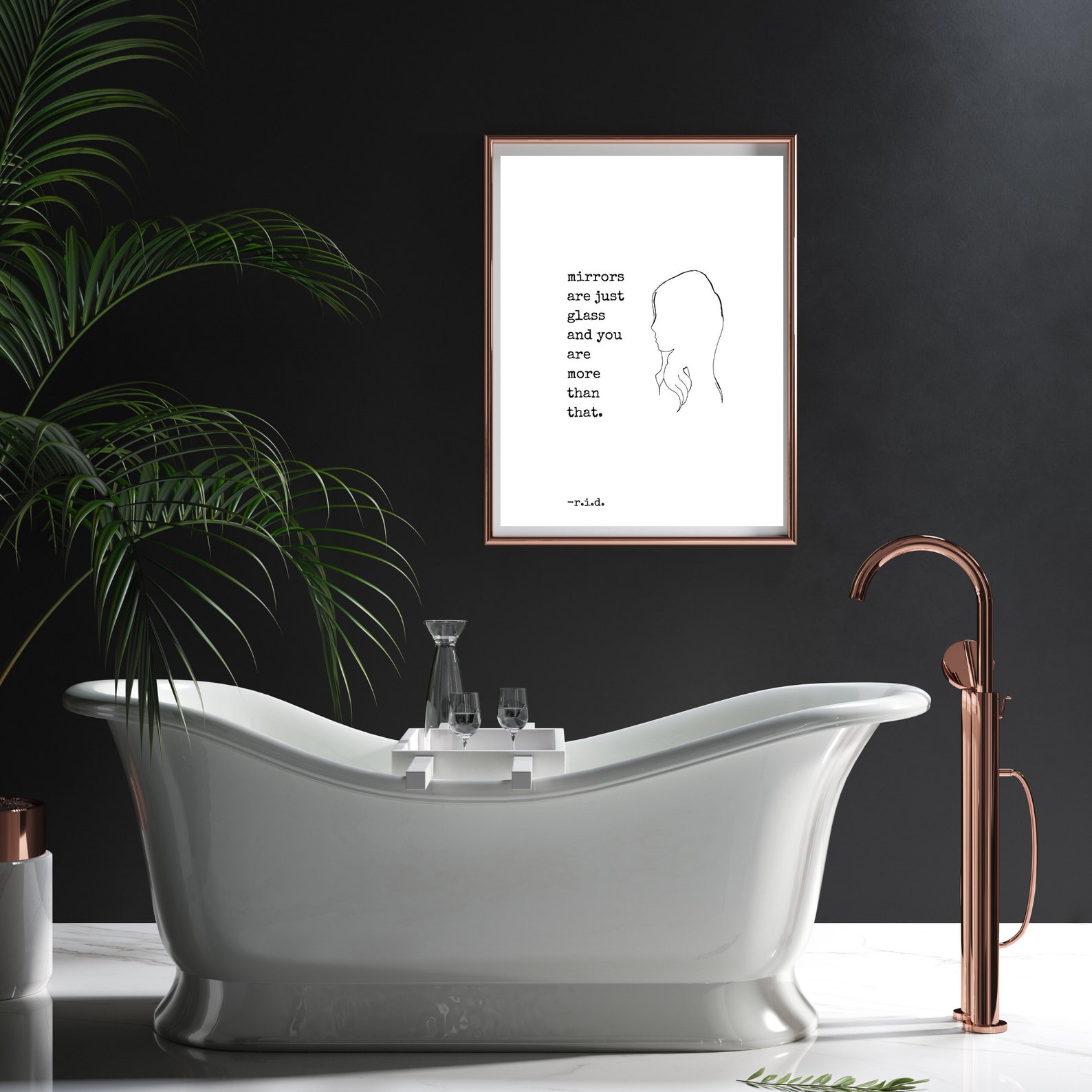 Note To Self Words Mirrors Are Just Glass and You Are Etsy