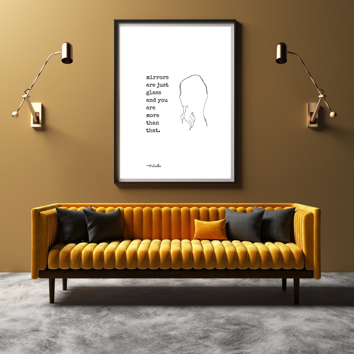 Note To Self Words Mirrors Are Just Glass and You Are Etsy