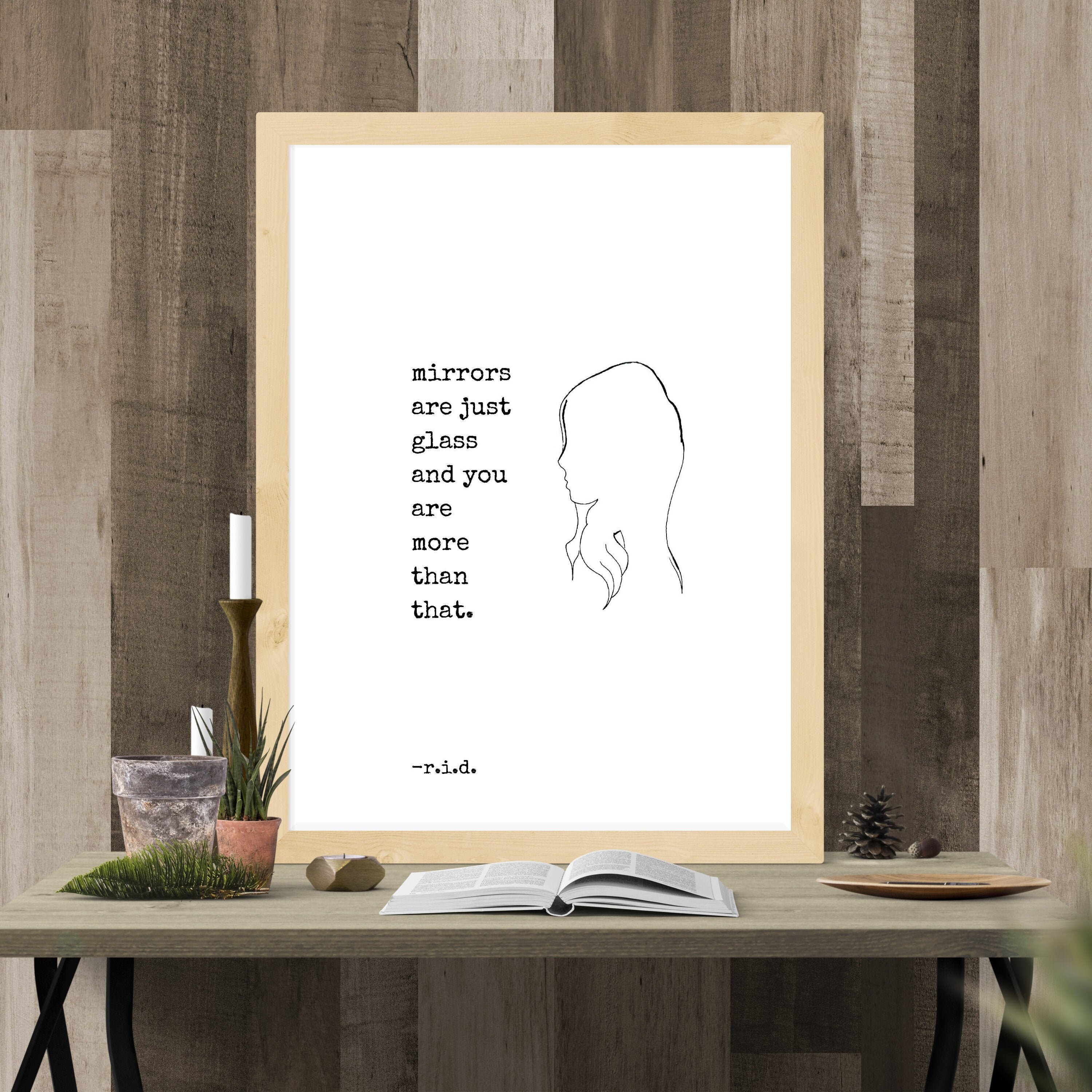 Note To Self Words Mirrors Are Just Glass and You Are Etsy