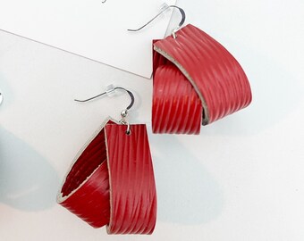 TWISTED & TEXTURED Leather Art Earrings