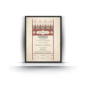 Nikkah Islamische Heiratsurkunde. Digitale Heiratsurkunde. Hochzeit-Souvenir. Hochzeitstag. Hochzeitsgeschenk. AC-19632021/1