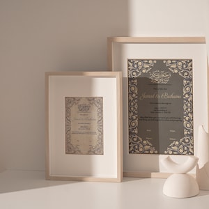 Certificado de matrimonio islámico Nikah. Certificado de matrimonio digital. Recuerdo de boda. Aniversario de boda. Regalo de boda.