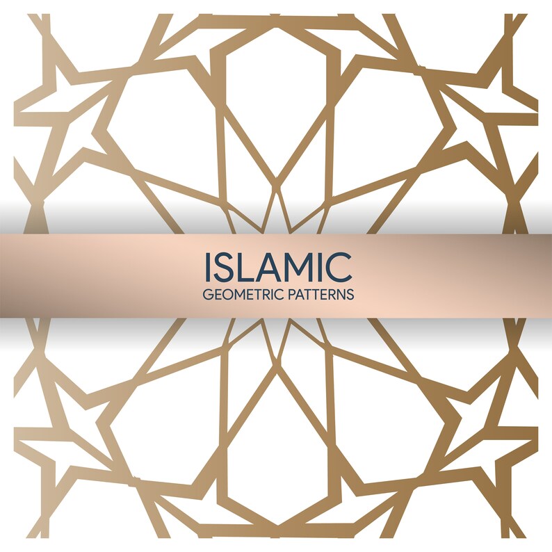 Islamic Vector Polygon 36 Islamic Geometric Digital Pack, Seamless Pattern. Dxf, Jpeg, Png ...