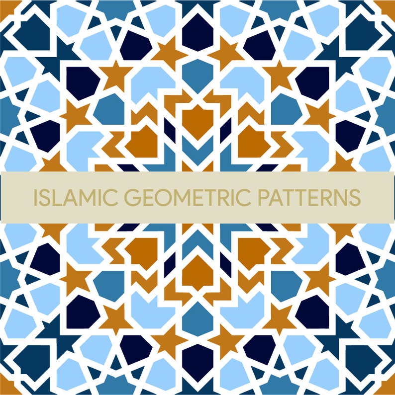 Islamic Spider Pattern Islamic Geometric Digital Paper Pack, Seamless Pattern. Islamic Digital ...