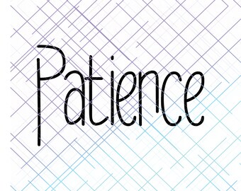 Sabr Patience 29 PNG. Arabic and English Calligraphy. Instant