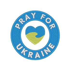 4 sizes Instnat Download Pray for Ukraine embroidery design