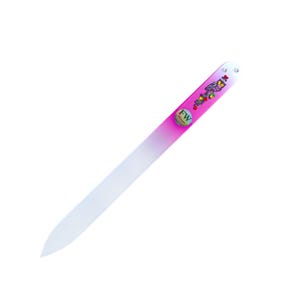 Hand-Painted Owl Glass Nail File – Czech Crystal Elegance