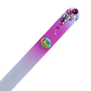 Handmade Glass Nail File with Bohemia Crystals