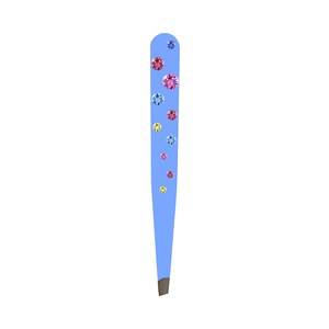 Blue Eyebrow Slant Tweezers - Tweezers for Eyebrows - Slant Tweezers - Tweezers